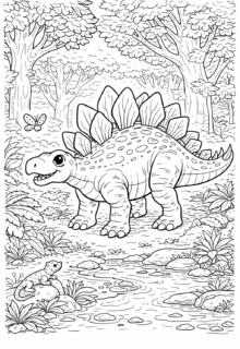 Stegosaurus Dinozor Boyama Sayfası