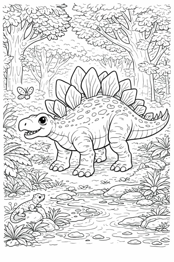 Stegosaurus Dinozor Boyama Sayfası