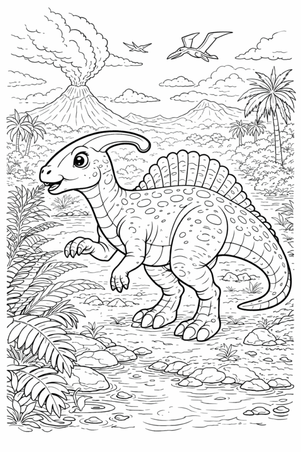 Parasaurolophus Dinozor Boyama Sayfası