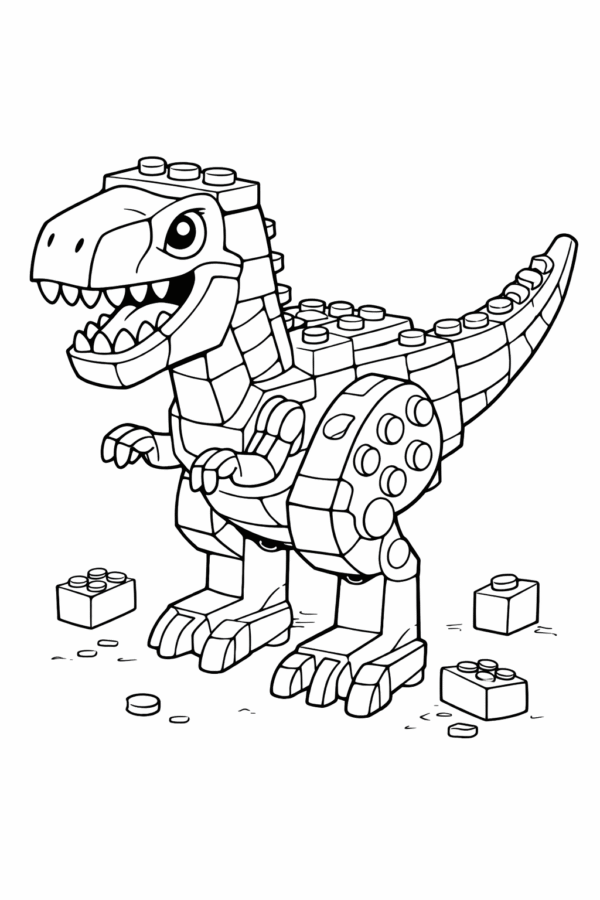 Lego Dinozor Boyama Sayfası