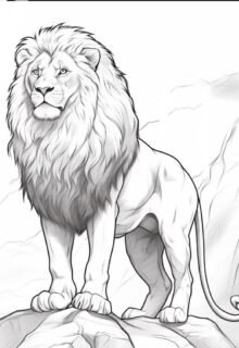 Görkemli Aslan Boyama Sayfası — Ücretsiz PDF indir ve yazdır