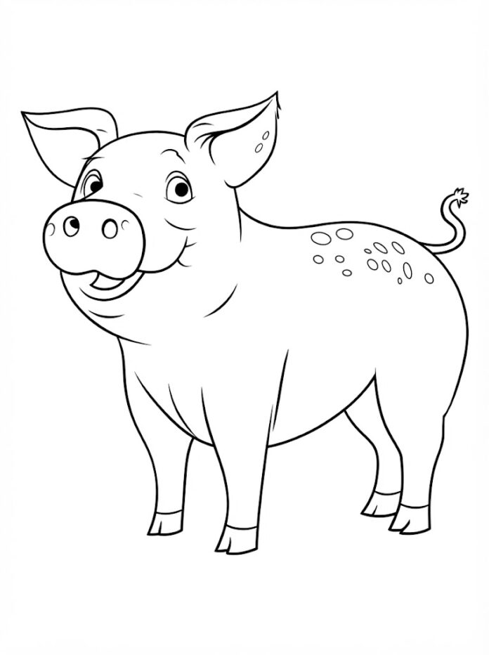 Spotted Piglet Coloring Page – Free Printable Coloring Page