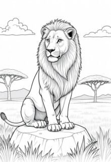 Asil Aslan Boyama Sayfası — Ücretsiz PDF indir ve yazdır