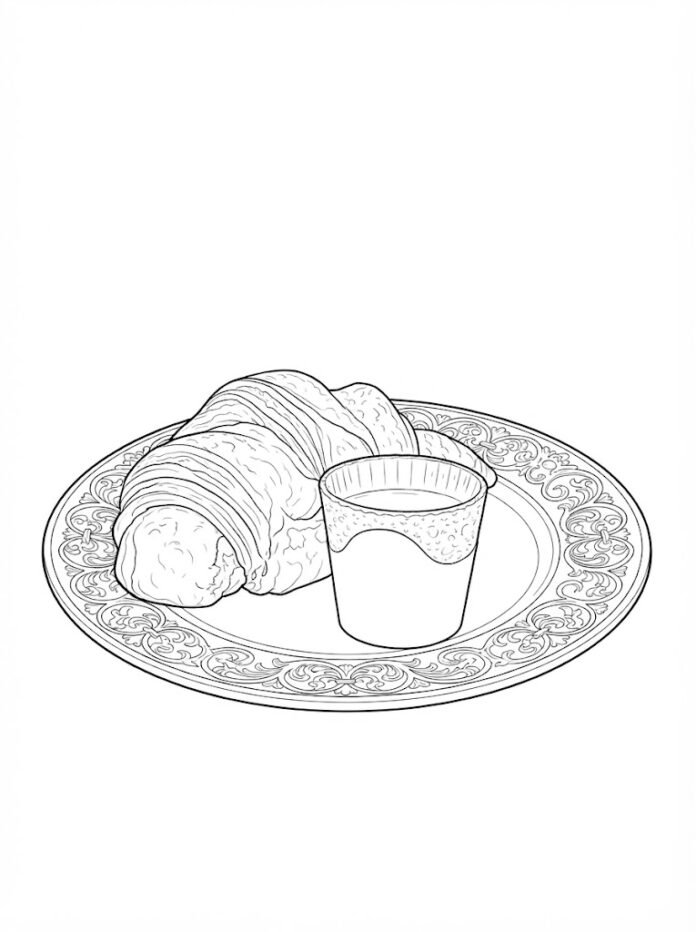 French Breakfast Coloring Page – Free Printable Coloring Page