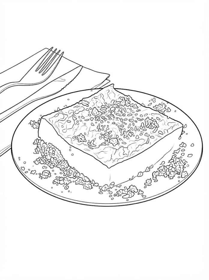 Kunafa Coloring Page – Free Printable Coloring Page