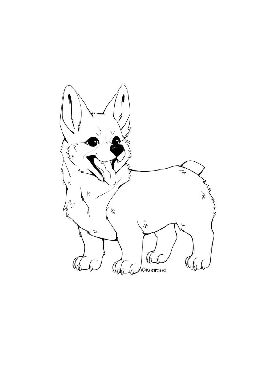 corgi köpek boyama resmi pdf indir yazdır