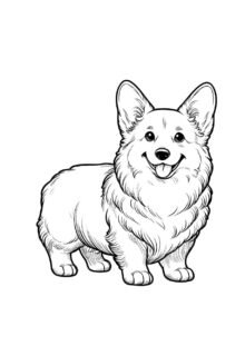 tatlı corgi köpek çizimi pdf indir
