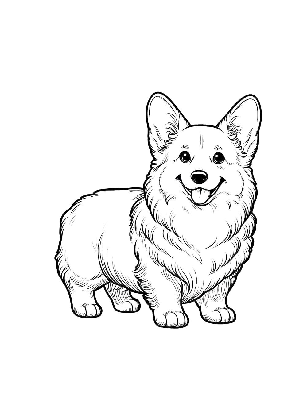 tatlı corgi köpek çizimi pdf indir