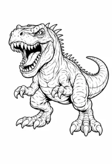 Korkunç dinozor boyama sayfası