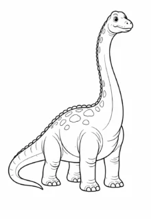 Brachiosaurus dinozor boyama sayfası