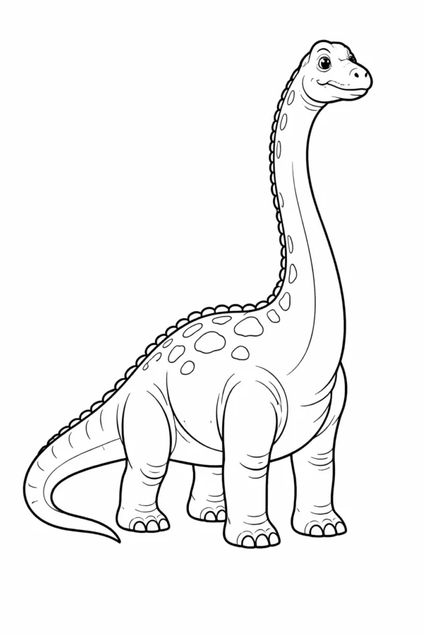 Brachiosaurus dinozor boyama sayfası