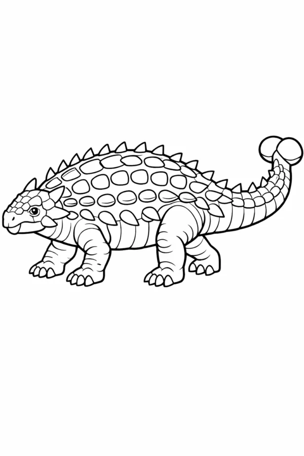 Ankylosaurus Dinozor Boyama Sayfası