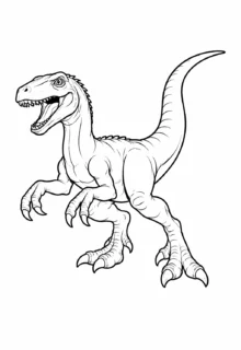 Velociraptor Dinozor Boyama Sayfası