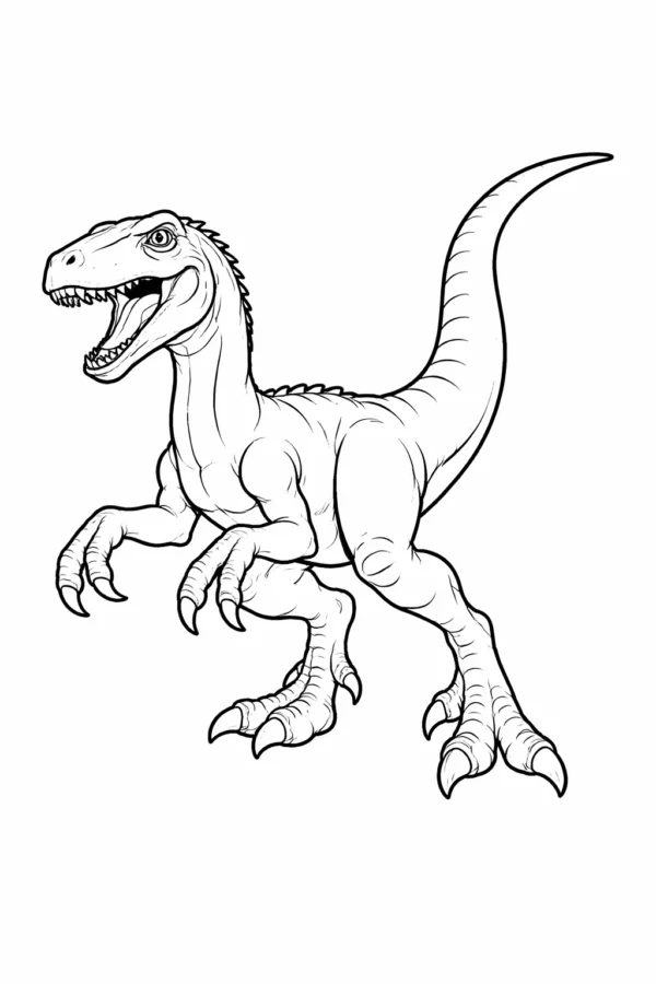 Velociraptor Dinozor Boyama Sayfası