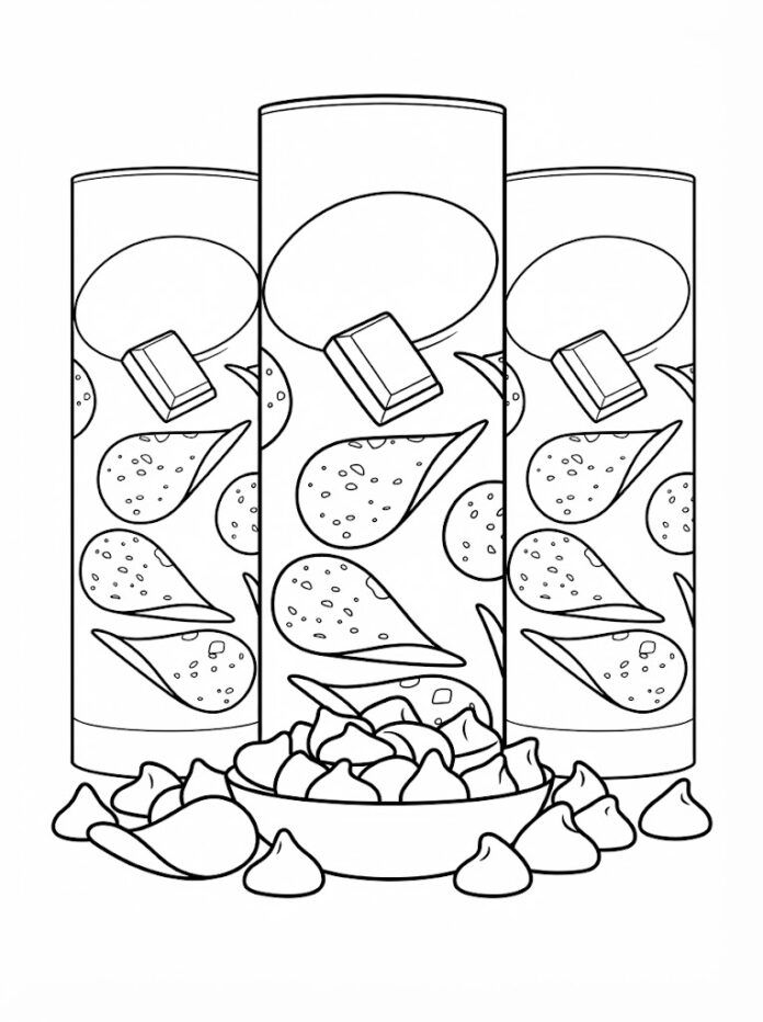 Chocolate Crisps in Tubes Coloring Page – Free Printable Coloring Page