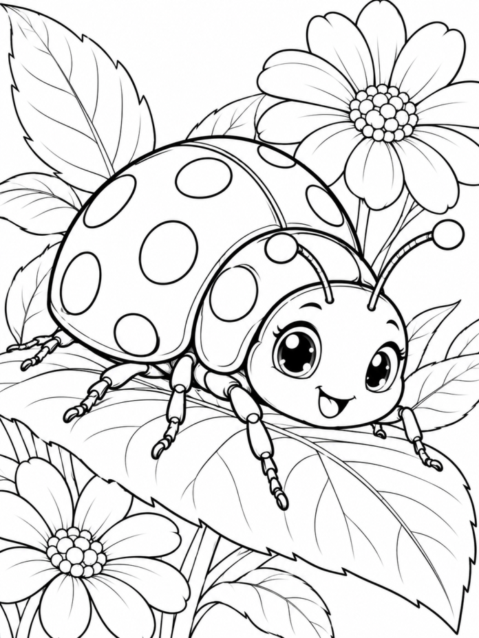 Ladybug Coloring Page – Free Printable Coloring Page