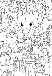 Ejderhanı Nasıl Eğitirsin Boyama Sayfaları — PDF indir, yazdır ve boya Ejderhanı Nasıl Eğitirsin Boyama Sayfaları — detaylı fantastik boyama resimleri